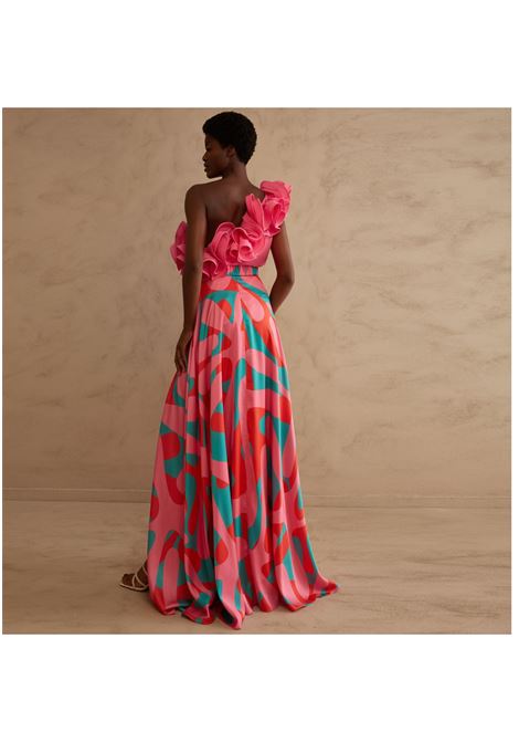 Coordinating one-shoulder bodice with Twins patterned skirt TWINS | dress | 3944G 3944TUNICO